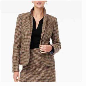 J. Crew Factory Wool-blend Schoolboy Blazer in Houndstooth - size 6
